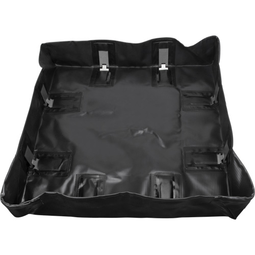 Collapsible Berm, 134 US gal. Capacity, 6' W x 6' L x 6" H, Snap-Up Bracket Equipex