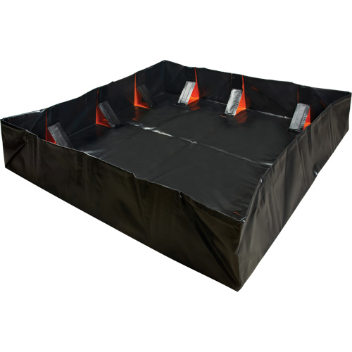 IBX Wall Pop-Up Berm, 4488 US gal. Capacity, 12' W x 50' L x 12" H, Snap-Up Bracket Equipex