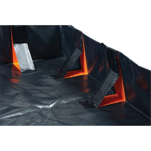 IBX Wall Pop-Up Berm, 4488 US gal. Capacity, 12' W x 50' L x 12" H, Snap-Up Bracket Equipex