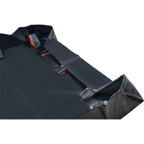 IBX Wall Pop-Up Berm, 4488 US gal. Capacity, 12' W x 50' L x 12" H, Snap-Up Bracket Equipex