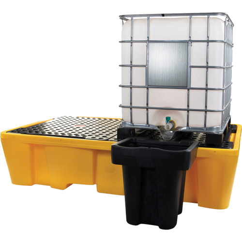Double palette de d&eacute;versements IBC, Capacit&eacute; de d&eacute;versement 317 gal. US, 89" x 57" x 23" Equipex