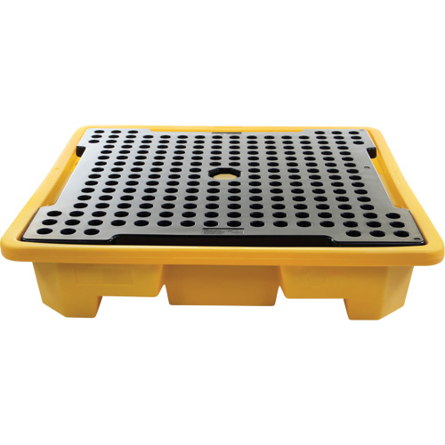 4-Drum Spill Pallet, 66 US gal. Spill Capacity, 57.5" x 57.5" x 12" Equipex