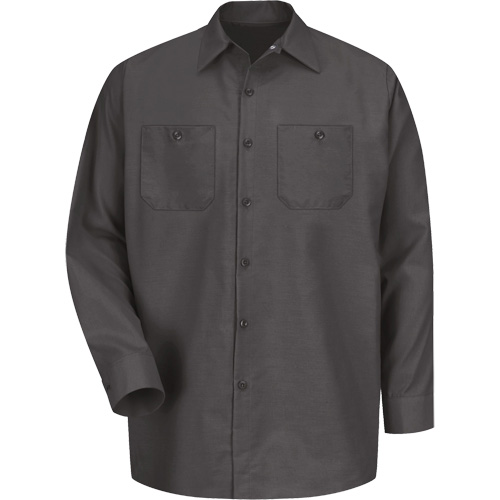 Long Sleeve Industrical Work Shirt, Men's, 2X-Large, Charcoal Equipex