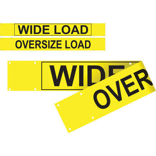 Banni&egrave;re wide load/oversized load &agrave; deux c&ocirc;t&eacute;s, Vinyle, 96" la x 12" h Equipex
