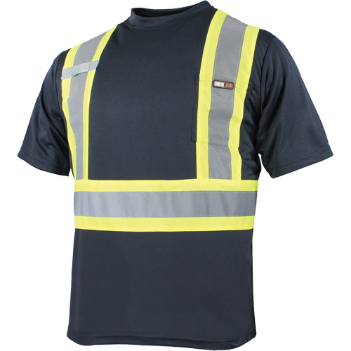 T-shirt &agrave; manches courtes et s&eacute;chage rapide, Polyester, Petit, Bleu marine Equipex