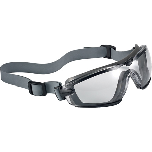 Cobra TPR Compact Safety Goggles, Clear Lens, Anti-Fog/Anti-Scratch, Closed Vent Equipex