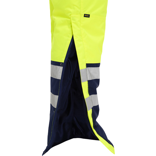 Bisley&reg; Extreme Cold Bib Overall, Polyester, Small, High Visibility Lime-Yellow Equipex