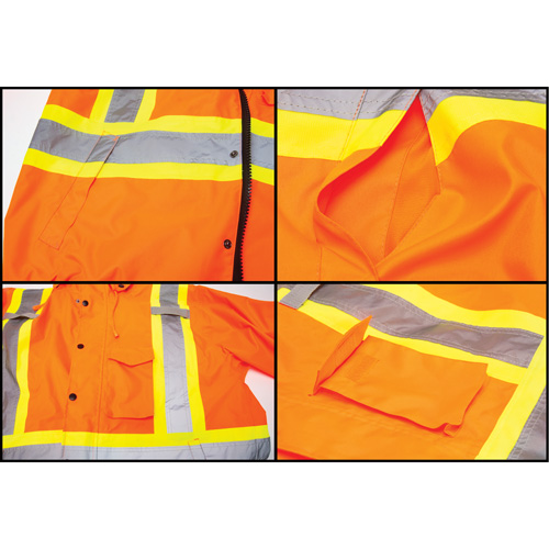 Parka d'hiver imperm&eacute;able 7-en-1, Orange haute visibilit&eacute;, 3T-Grand Equipex