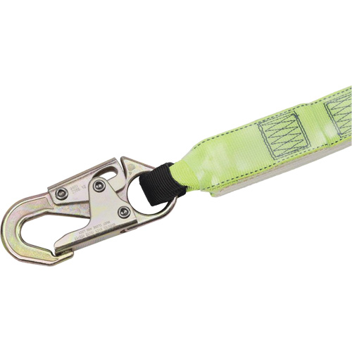 SA-6402-4 Shock Absorbing Lanyard, 4', Form Hook Center, Snap Hook Leg Ends, Polyester Equipex
