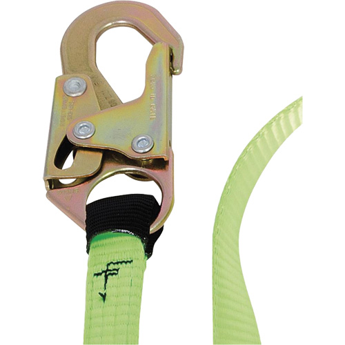 SA-54000-6 Shock Absorbing Lanyard, 6', Snap Hook Center, Snap Hook Leg Ends, Polyester Equipex