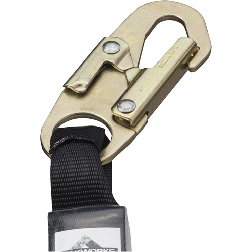 SA-5500-6 Shock Absorbing Lanyard, 6', Snap Hook Center, Snap Hook Leg Ends, Galvanized Steel Equipex