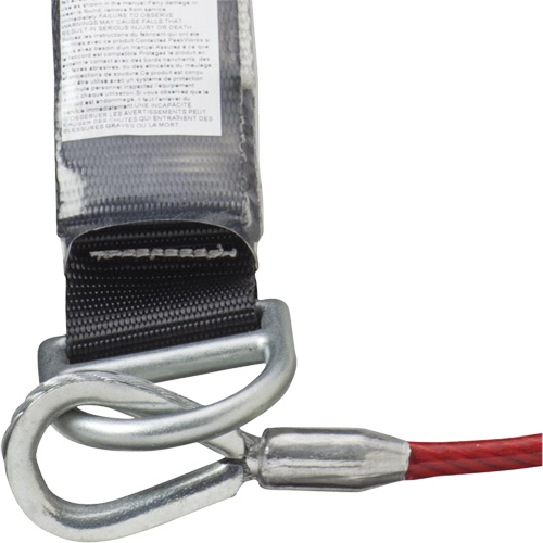 SA-5502-6 Shock Absorbing Lanyard, 6', Form Hook Center, Snap Hook Leg Ends, Galvanized Steel Equipex
