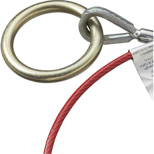 AS-21210-6 6' Cable Anchor with Snap Hook & O-Ring, Sling, Temporary Use Equipex