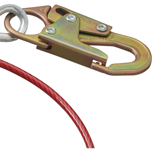 AS-21210-6 6' Cable Anchor with Snap Hook & O-Ring, Sling, Temporary Use Equipex