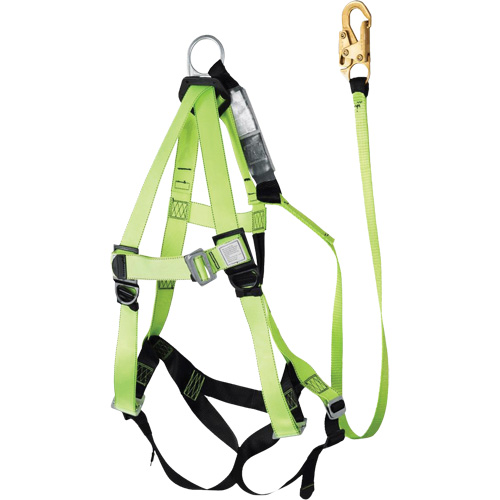 FBH-10000A6440-4 4' Class A Harness & Lanyard with 350 lbs. Capacity, Harness/Lanyard Combo Equipex
