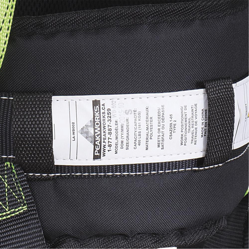 FBH10000E1020-S  Harnais de s&eacute;curit&eacute; s&eacute;rie entrepreneur avec ceinture de positionnement, Certifi&eacute;e CSA, Classe AEP, Petit Equipex