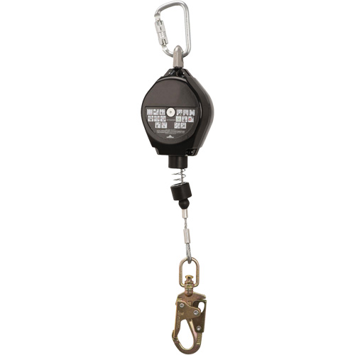 SRL-73302-20LE Cordage de s&eacute;curit&eacute; autor&eacute;tractable, 20', Acier galvanis&eacute;, Pivotant Equipex