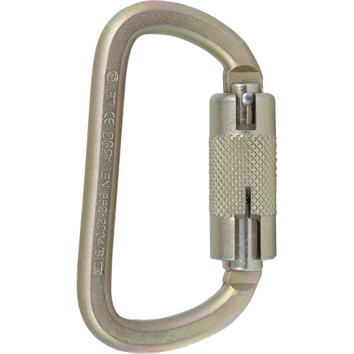 CP-03015-2 Zinc Plated Carabiner with 3/4" Gate Opening, Steel Equipex