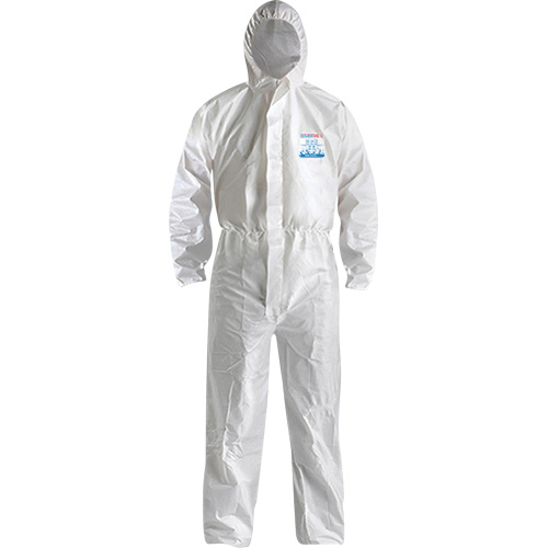 CoverMe XP1800  Type 5/6 Coveralls with Hood, 5X-Large, White, Microporous Equipex