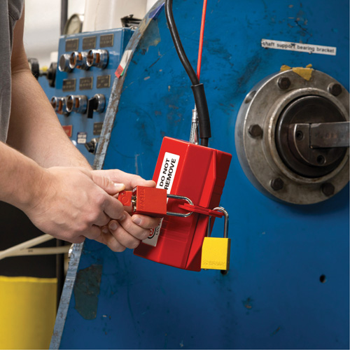 Velocity Plus Safety Lockout Padlock, Orange, Keyed Alike, Aluminum, 1-1/2" Width Equipex