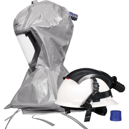 Cagoule Versaflo s&eacute;rie S S-867 avec voile interne &agrave; coutures scell&eacute;es et casque, Standard, Casque rigide, Bavette Simple Equipex