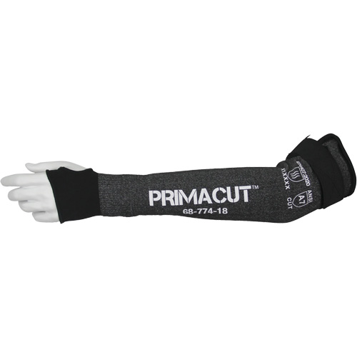 PrimaCut 68-774 Cut-Resistant Sleeve, HPPE, 18", ASTM ANSI Level A7/EN 388 Level F, Grey Equipex
