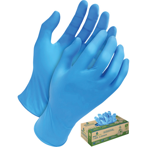 Tri-Polymer Disposable Gloves, Small, Polyethylene, 5-mil, Powder-Free, Blue Equipex