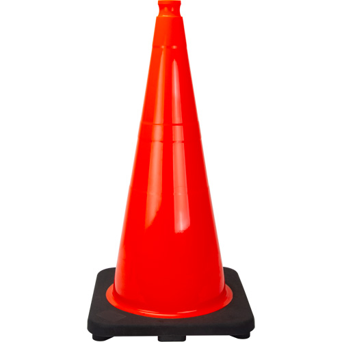 C&ocirc;ne de signalisation de premi&egrave;re qualit&eacute;, 28", Orange Equipex