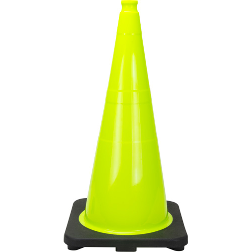 Premium Traffic Cone, 28", Lime Green Equipex