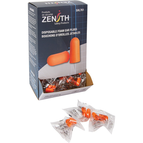 Bouchons d'oreilles en mousse, Paire - Sac en poly Equipex