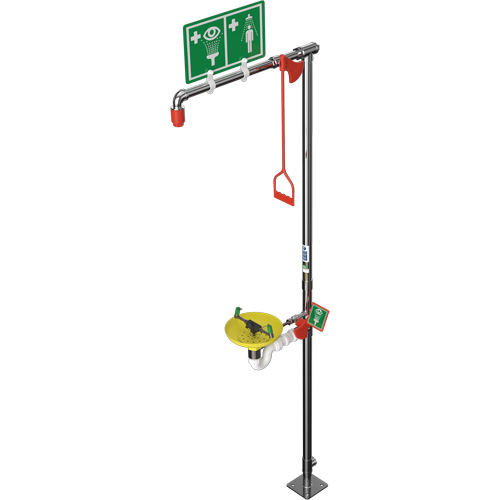 Douche combin&eacute;e avec cuvette ouverte en ABS et entr&eacute;e sup&eacute;rieure, Socle Equipex