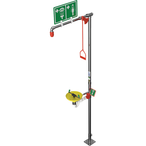 Douche combin&eacute;e avec cuvette ouverte en ABS et entr&eacute;e sup&eacute;rieure, Socle Equipex