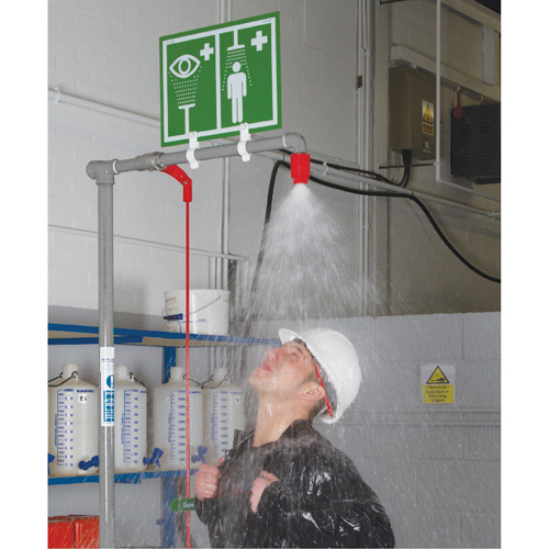 Douche combin&eacute;e avec cuvette ferm&eacute;e en ABS et entr&eacute;e sup&eacute;rieure, Socle Equipex