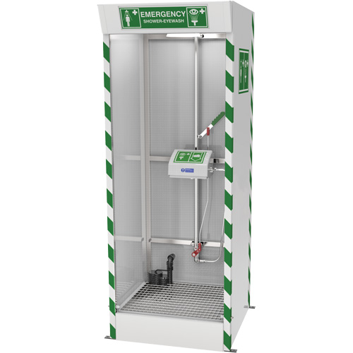 Emergency Cubicle Shower & Covered Eye & Face Wash with Sump Pump Equipex