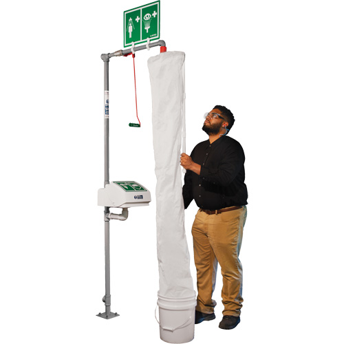 Safety Shower Test Kit with Bucket & Shower Sock Equipex