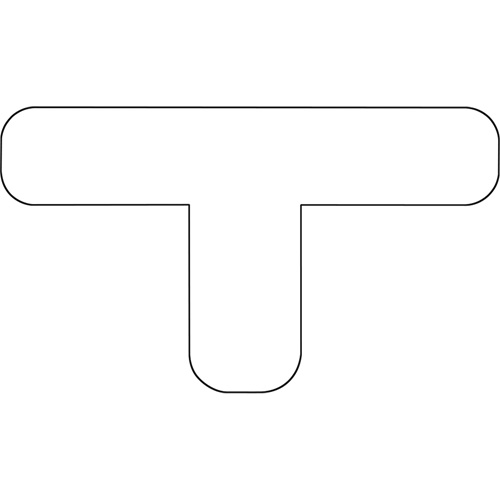 Formes pour le marquage des planchers, T, 9,5" lo x 6,5" la, Blanc, Vinyle Equipex