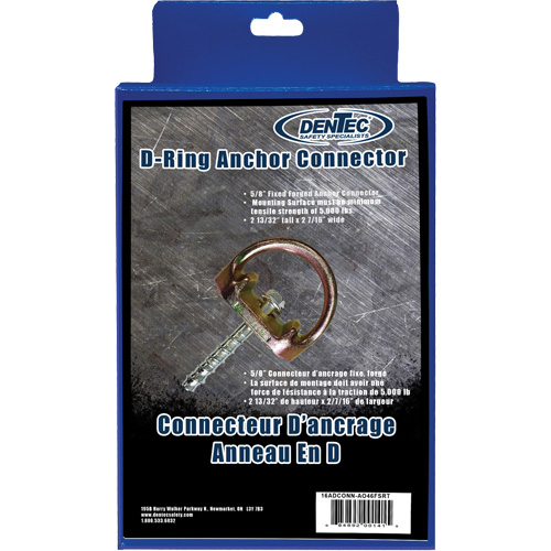 Raccord d'ancrage, Anneau en D, Usage Temporaire Equipex