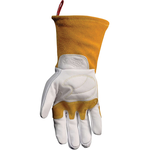 Caiman&reg; Premium TIG/MIG Welder's Gloves with FR Insulated Split Cowhide Back, Grain Goatskin, Size X-Large Equipex