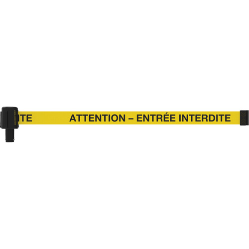 Banni&egrave;re PLUS, Attention - Entr&eacute;e Interdite, 15', Ruban Noir et jaune Equipex