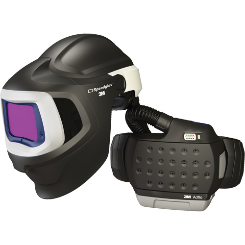 Syst&egrave;me de protection respiratoire &agrave; &eacute;puration d'air motoris&eacute; haute efficacit&eacute; Adflo avec masque de soudage 9100 MP Speedglas, Masque de soudage, Pile Lithium-ion Equipex