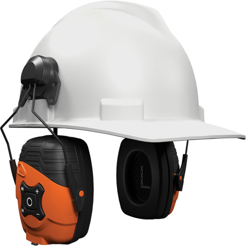 Safety Orange Link 2.0 Bluetooth Earmuffs, Cap Mount Style, 21 dB Equipex
