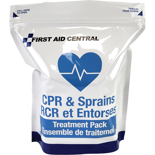 9-Piece CPR & Sprains Refill Pack for Emergency Response First Aid Kit Equipex