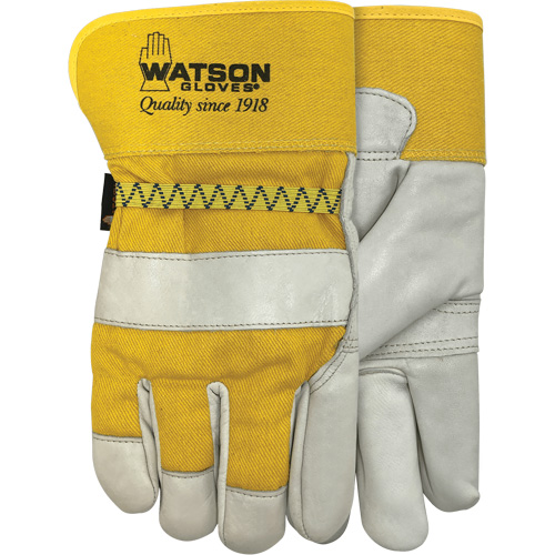 Gants doubl&eacute;s combin&eacute;s en cuir 94003i , Grand, Paume en Cuir fleur de vache, Molleton Equipex