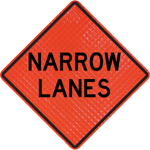 Quadra Flex Roll-Up Sign with Traffic Control Person Ahead Symbol Equipex