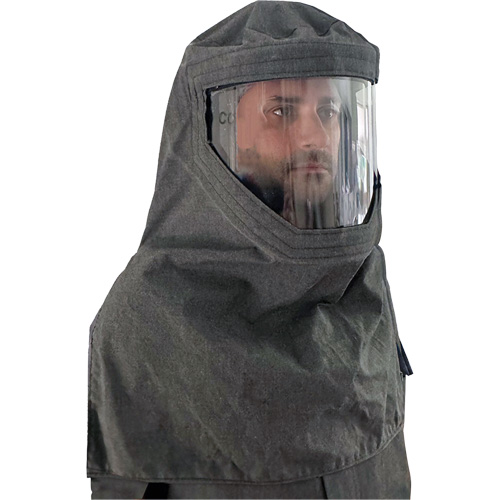 Capuchon ignifuge contre les &eacute;claboussures chimiques CoreMAX, Gris Equipex