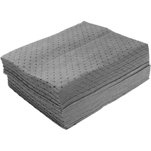 Feuilles absorbantes li&eacute;es, Universel, 15" x 19", 8 gal. d'absorption Equipex