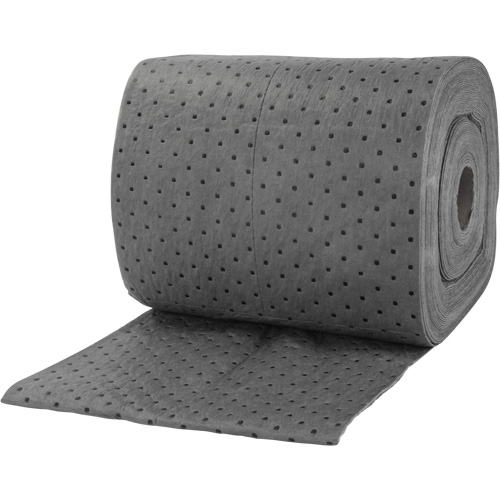 Rouleaux absorbants li&eacute;es, Lourd, 150' lo x 15" la, Absorption 10 gal. Equipex