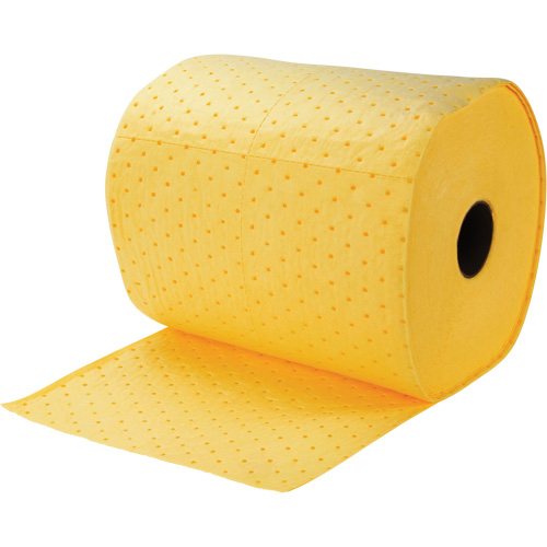 Rouleaux absorbants li&eacute;es, Lourd, 150' lo x 15" la, Absorption 10 gal. Equipex