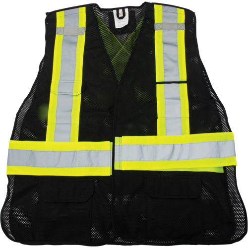 Veste d'arpenteur conforme aux normes de la CSA, Noir, Moyen, Polyester Equipex