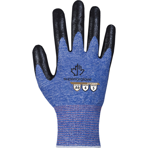 Extreme-Cut Glove, Size 7, 13 Gauge, Foam Nitrile Coated, TenActiv Shell, ASTM ANSI Level A9 Equipex